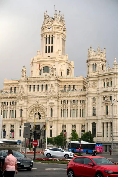 Madrid España Junio 2022 Ayuntamiento Madrid Plaza Cibeles Palacio Comunicaciones — Foto de Stock