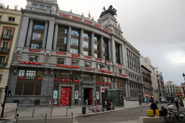 Madrid España Junio 2022 Madrid Calles Con Edificios Personas Madrid —  Fotos de Stock