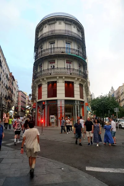 Madrid España Junio 2022 Madrid Calles Con Edificios Personas Madrid —  Fotos de Stock