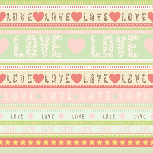 Background of rows of labels for Valentine's Day. — Stock Vector