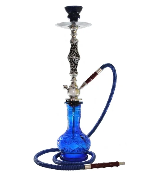 Blue Hookah แยกกันบนสีขาว . — ภาพถ่ายสต็อก