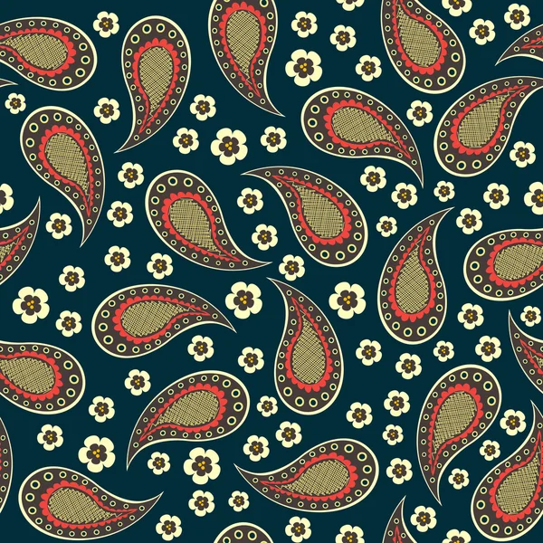 Dekoratif retro salatalık ve karanlık bir arka plan üzerinde çiçek seamless modeli.