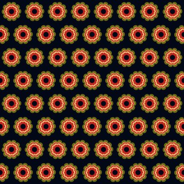 çiçekler koyu arka plan üzerinde arka plan seamless modeli.