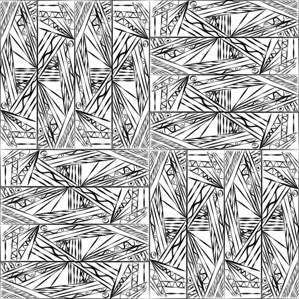 抽象的な黒と白の折るパターン — ストックベクタ