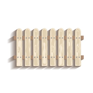 beyaz zemin üzerine gölge ile karikatür çit.