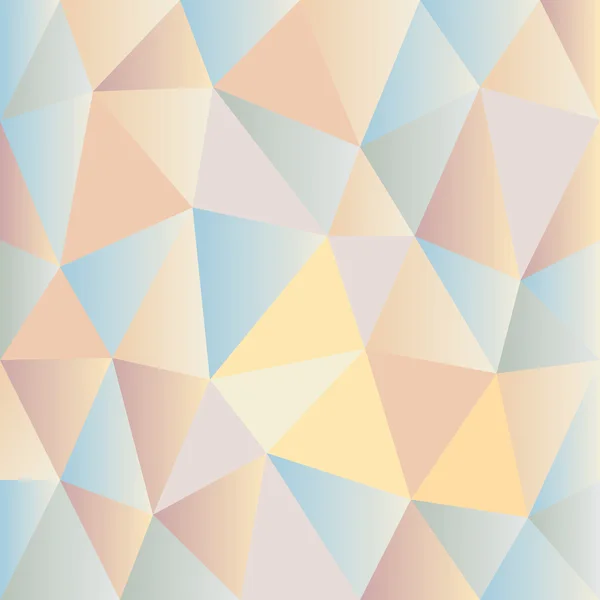 Background of pale colored triangles of different shapes and size, stained using gradients. — Stock Vector