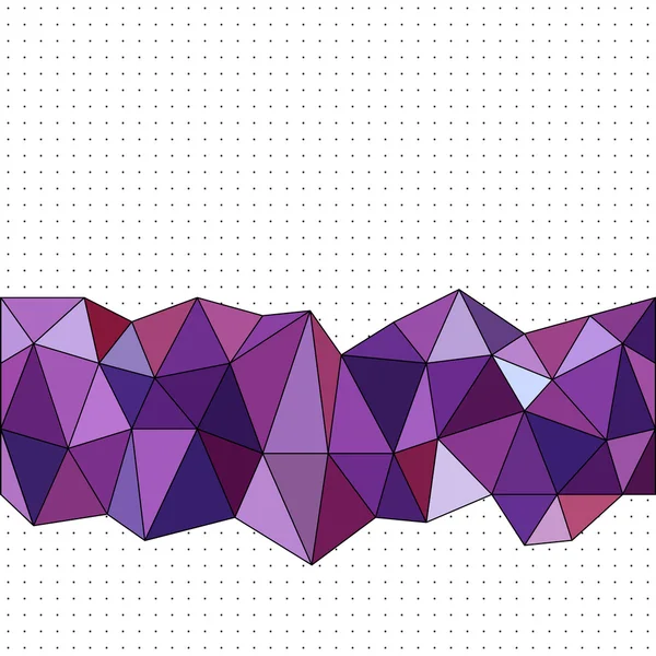 Abstrakter Vektorhintergrund mit einem Streifen lila Dreiecke. — Stockvektor