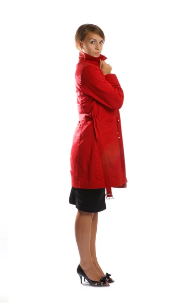 Signora in rosso — Foto Stock