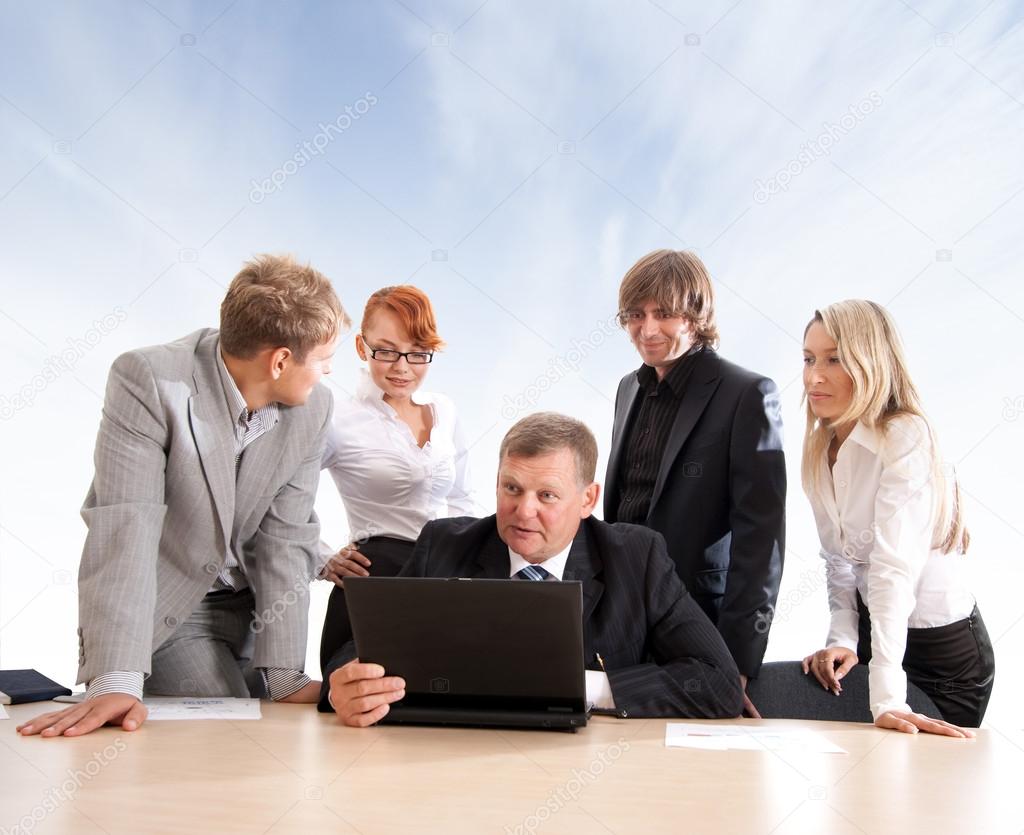 Business group at work