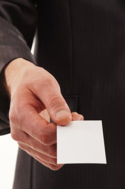 adam beyaz izole ziyaret kart ile