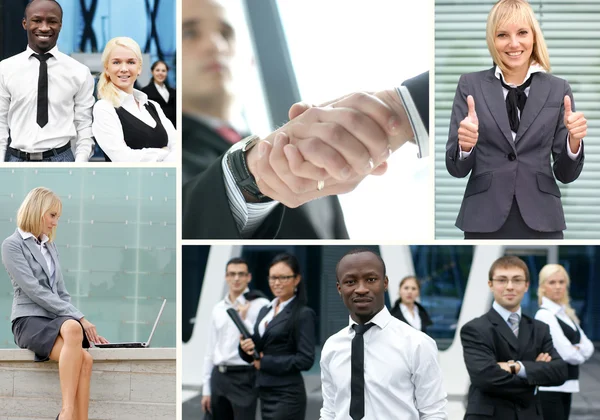 Collage av några business bilder — Stockfoto