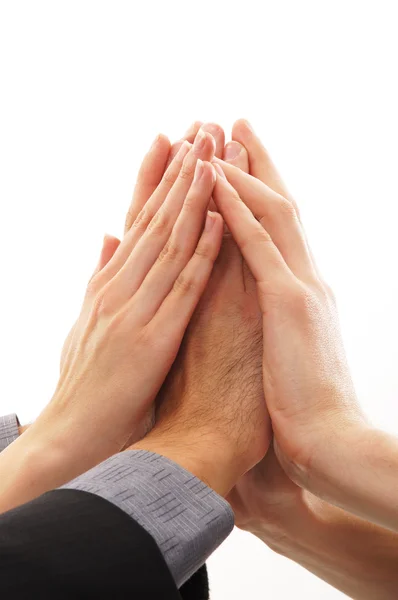 Group handshake with a lot of different hands — Stock Photo, Image