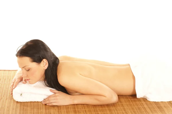 Attraktiv kvinna att få spa-behandling — Stockfoto