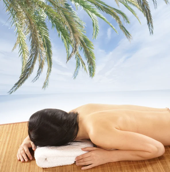 Attractive woman getting spa treatment — Stock Photo, Image