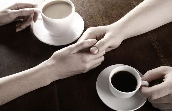 Concetto di amore e caffè — Foto Stock