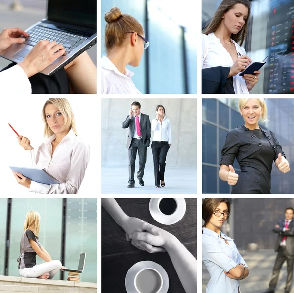 Business-Collage — Stockfoto