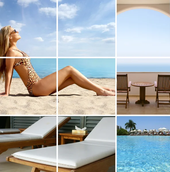 Resort-Collage Stockfoto