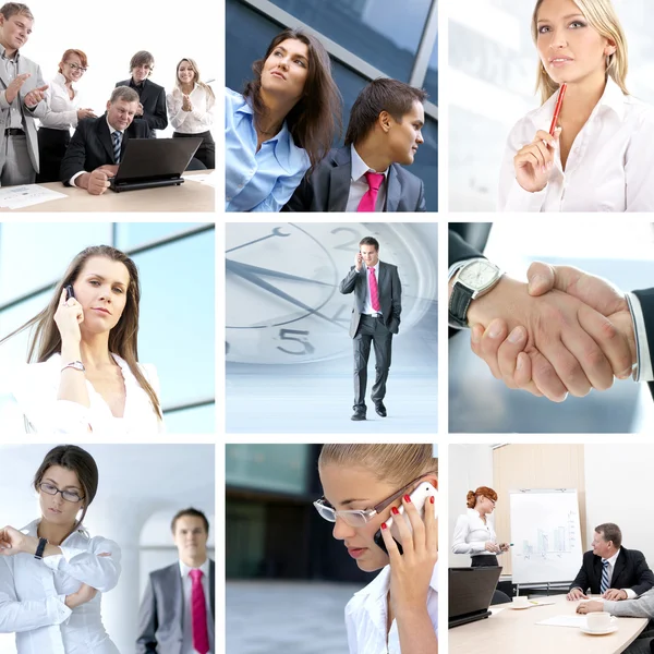 Business-Collage — Stockfoto