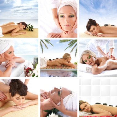 Sağlık ve spa hakkında kolaj