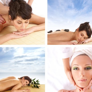 Sağlık ve spa hakkında kolaj