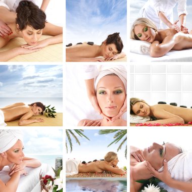 Sağlık ve spa hakkında kolaj