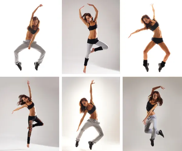 Bailarina moderna joven, atractiva, deportiva y sexy —  Fotos de Stock