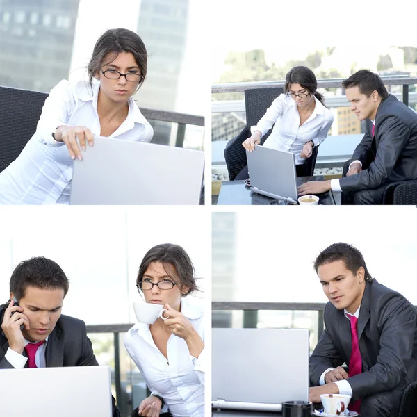 Zakelijke collage — Stockfoto