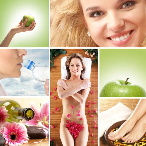 Gesundheitscollage aus einigen Bildern — Stockfoto