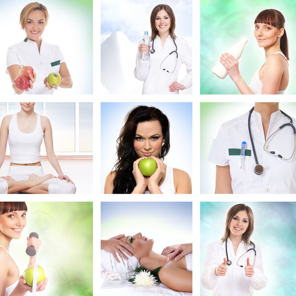 Spa and health collages made of some bright pictures