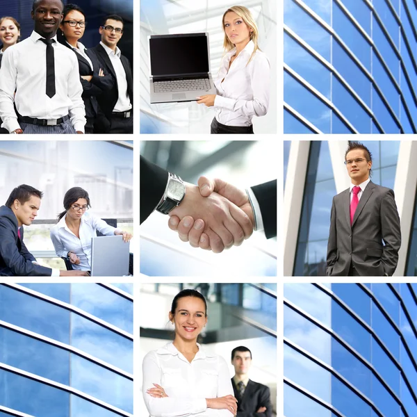 Business collage av många olika bilder — Stockfoto