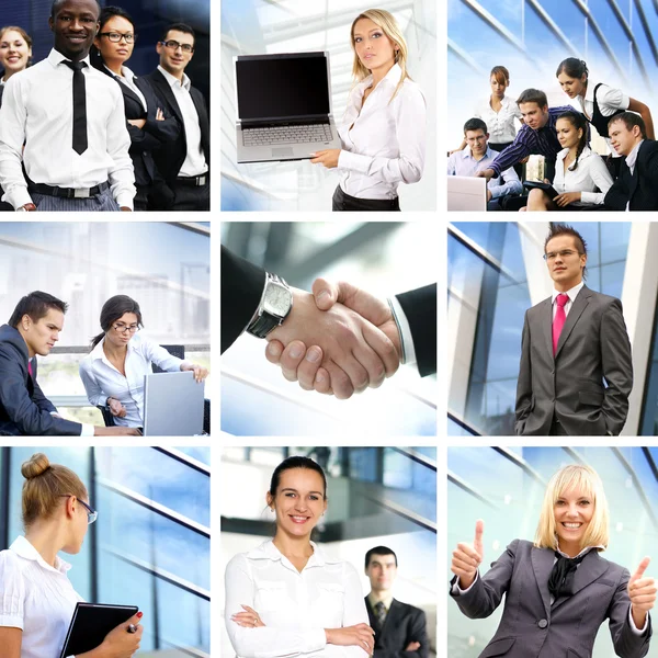 Business-Collage aus vielen verschiedenen Bildern — Stockfoto