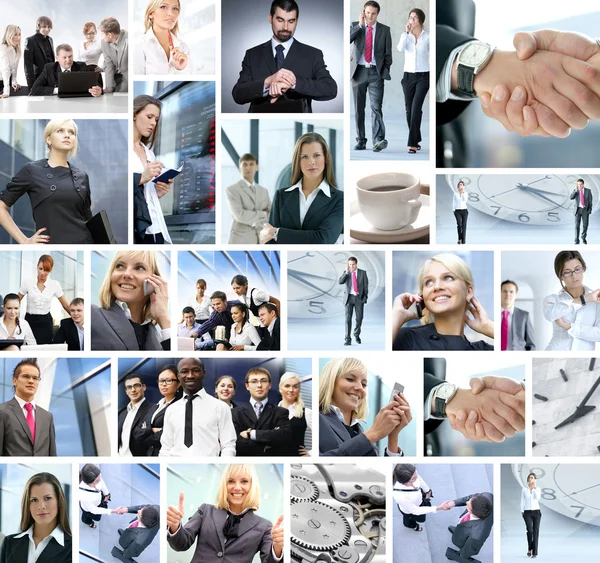 Business-Collage aus vielen verschiedenen Bildern — Stockfoto