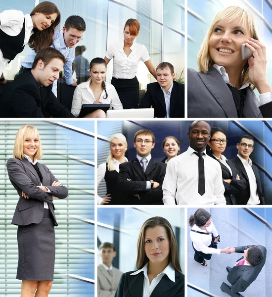 Business-Collage aus vielen verschiedenen Bildern — Stockfoto