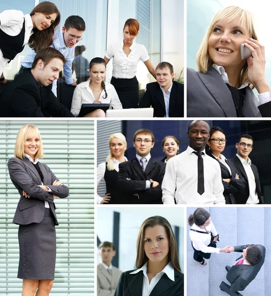 Business collage made of many different pictures — Stock Photo, Image