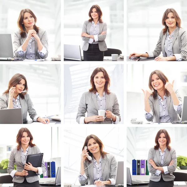 Бізнес-леді працює в офісі — стокове фото
