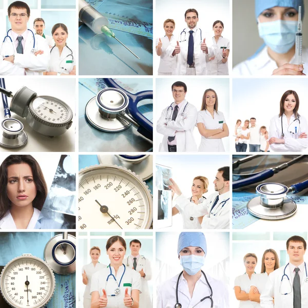 Collage made of some medical elements Royalty Free Stock Photos