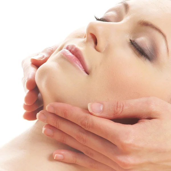 Young beautiful lady getting spa treatment — Stock Photo, Image