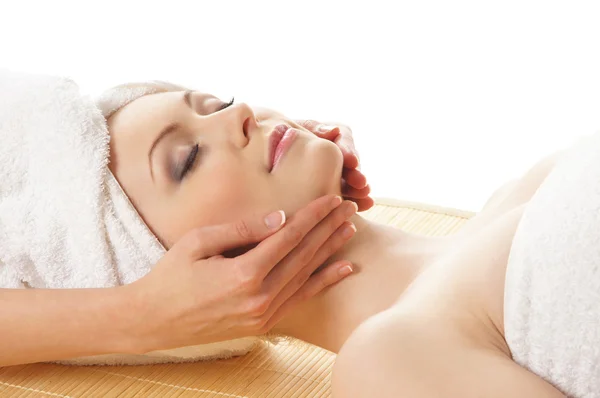 Young beautiful lady getting spa treatment — Stock Photo, Image