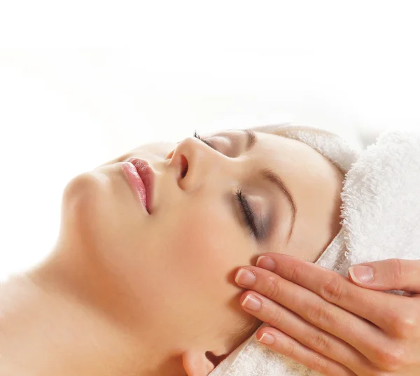 Young beautiful lady getting spa treatment — Stock Photo, Image