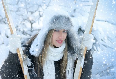 kadın yüzünden kış arka plan