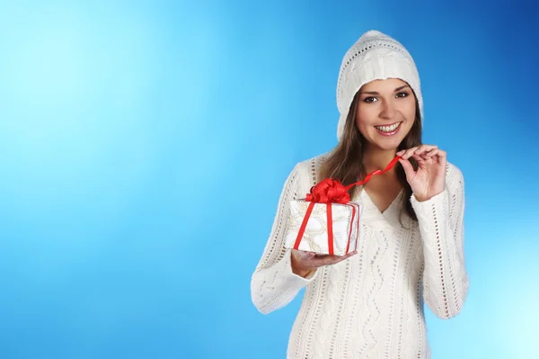 Jeune et sexy femme dans le style de Noël Photo De Stock