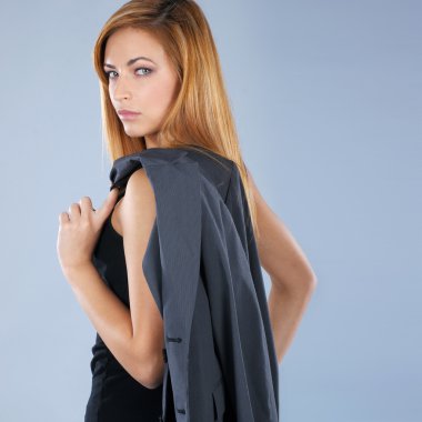 genç çekici redhead iş kadını
