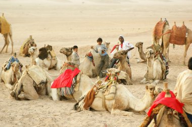 sahara Çölü'nde Afrikalı Çocuk