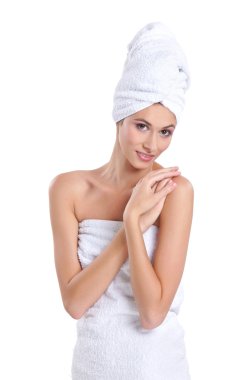 genç ve güzel esmer ile Spa resmi