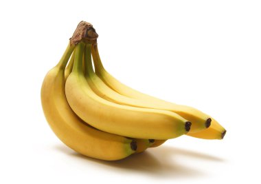 muz üzerinde beyaz izole