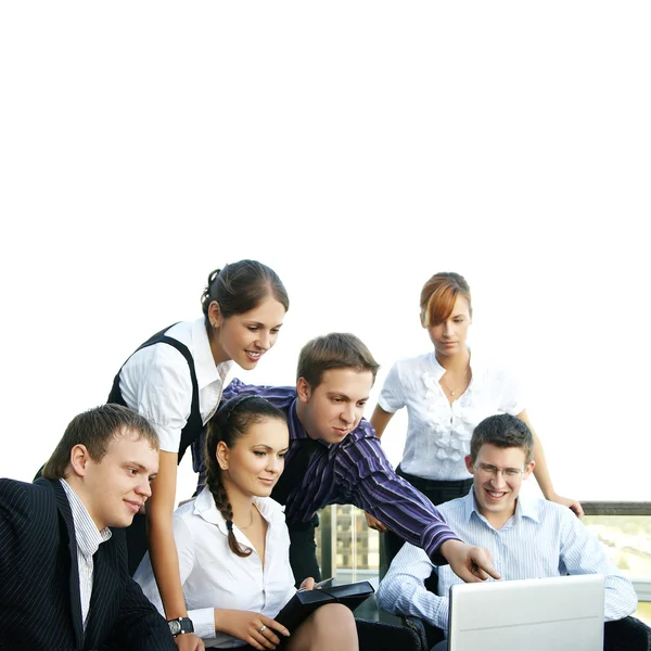 Jovens empresas em exercício — Fotografia de Stock