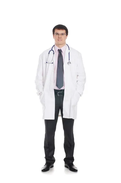 Doktor izolovaných na bílém — Stock fotografie