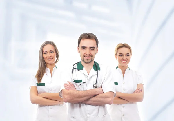 Team of young and smart medical workers — Stock Photo, Image