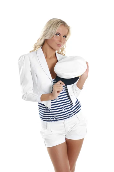 Sexy female sailor — Stock Photo, Image