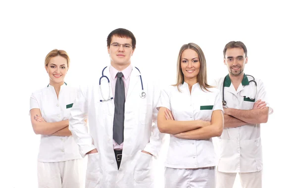Team of young and smart medical workers Stock Photo